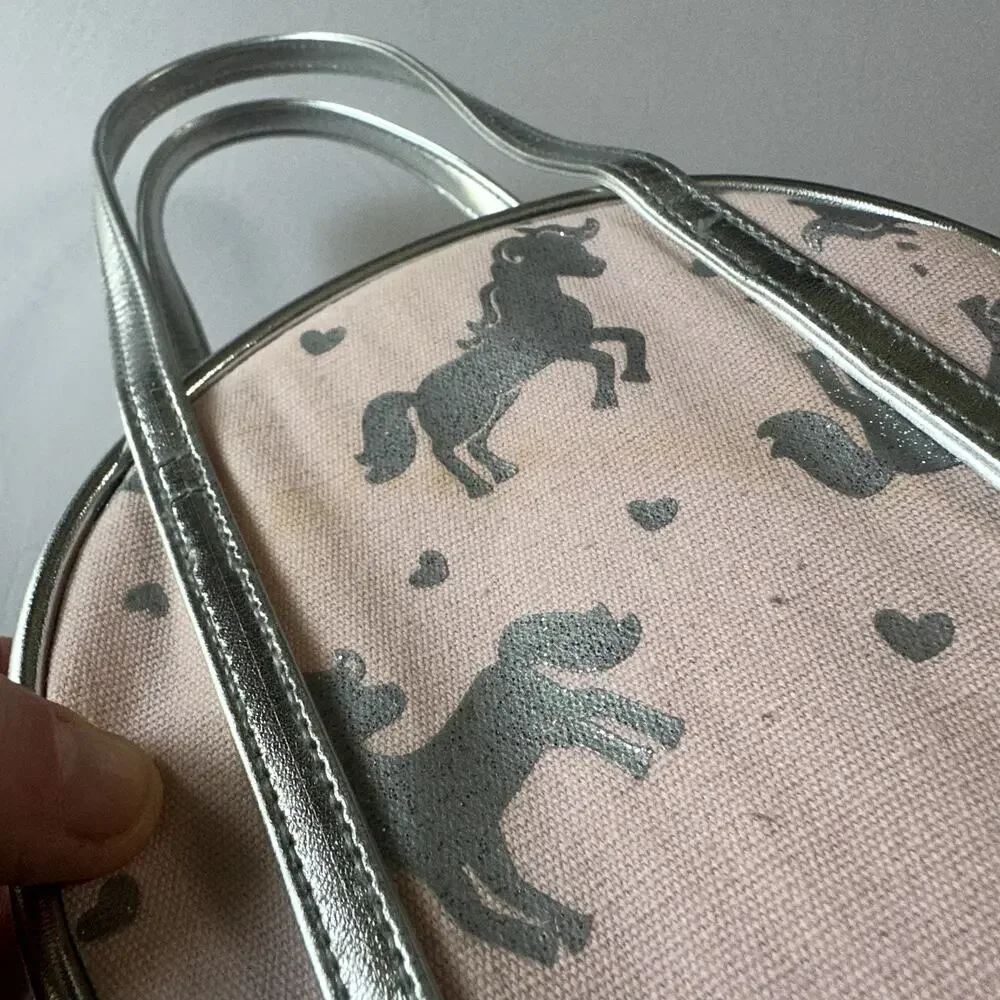 Gymboree Pink & Silver Unicorn Kids Purse